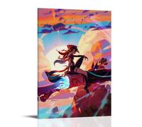 ZHNGYJNDE Genshin Impact Chasca Game Classic Art Poster Decorative Painting Canvas Wall Art Living Room Poster Bedroom Painting 16 x 24 Inch (40 x 60 cm)
