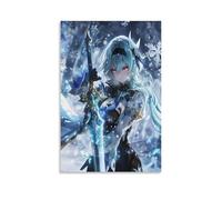 ZHNGYJNDE Genshin Impact Eula Game Poster Decorative Painting Canvas Wall Art Living Room Poster Bedroom Painting 16 x 24 Inch (40 x 60 cm)