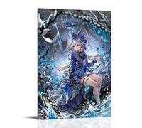 ZHNGYJNDE Genshin Impact Furina Game Character Minimalist Art Poster Decorative Painting Canvas Wall Art Living Room Poster Bedroom Painting 16 x 24 Inch (40 x 60 cm)