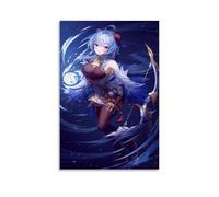 ZHNGYJNDE Genshin Impact Ganyu Game Character Art Wall Art Picture Print Modern Family Room Decor 12 x 18 Inch (30 x 45 cm)