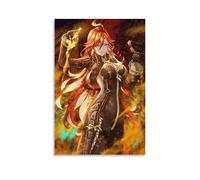 ZHNGYJNDE Genshin Impact Mavuika Game Character Art Wall Art Picture Print Modern Family Room Decor 12 x 18 Inch (30 x 45 cm)