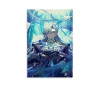 ZHNGYJNDE Genshin Impact Neuvillette Game Character Poster Decorative Painting Canvas Wall Art Living Room Poster Bedroom Painting 12 x 18 Inch (30 x 45 cm)