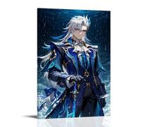 ZHNGYJNDE Genshin Impact Neuvillette Game Poster Decorative Painting Canvas Wall Art Living Room Poster Bedroom Painting 12 x 18 Inch (30 x 45 cm)