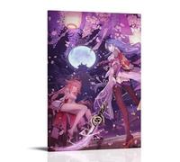 ZHNGYJNDE Genshin Impact Raiden Shogun Game Character Art Poster Decorative Painting Canvas Wall Art Living Room Poster Bedroom Painting 16 x 24 Inch (40 x 60 cm)