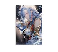 ZHNGYJNDE Genshin Impact Shenhe Game Art Wall Art Picture Print Modern Family Room Decor 12 x 18 Inch (30 x 45 cm)