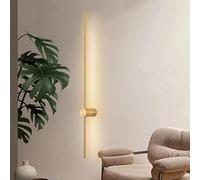 ZHNPJE Modern Black Wall Light, Aluminium 3-color 350° Rotate Wall Mounted Long Strip, Bedroom Living Room Decorative Background Minimalist Lighting