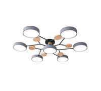 ZHNPJE Nordic Modern Semi Flush Mount Ceiling Light, Circular Acrylic LED, Warm Light, G-7 Heads, Perfect for Living Room, Dining Room, Bedroom, Hallway, Kitchen
