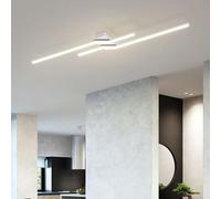 ZHNPJE White LED Strip Lights for Basement Ceiling Hallway Light Fixture Modern Linear Flush Mount Ceiling Lighting Bar Dimmable Bathroom Ceiling Lamp for Kitchen Bedroom Entryway Porch Corridor