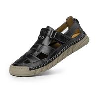ZHNSHM Men Closed Toe Casual Sandals - Lightweight Leather Sandals Breathable Walking Shoes For Daily or Outdoor Travel