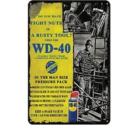 zhocers Funny Decorations For Man Cave Garage Wall, Vintage Tin Sign Do You Have Tight Nuts, Retro Metal Decor WD-40, Metal Post 12 * 8 Inches (WD-40)