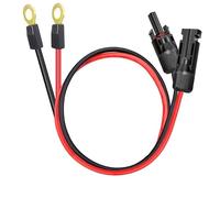 ZHOFONET O-Ring to Solar Plug, 10AWG 60 cm Solar Plug to O-Ring Female Extension Cable, Waterproof Extension Cable to Solar Panel Accessories