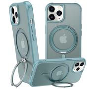 ZHOGTNEG 360° Magnetic Swivel Ring for iPhone 11 pro max case, Built-in Metal Stand and Ring Holder, Magsafe Compatible, Military Grade Protection, Shock and Vibration Resistant-Lake Blue