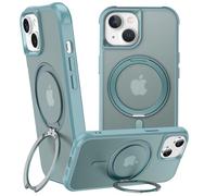 ZHOGTNEG 360° Magnetic Swivel Ring for iPhone 13 case, Built-in Metal Stand and Ring Holder, Magsafe Compatible, Military Grade Protection, Shock and Vibration Resistant-Lake Blue