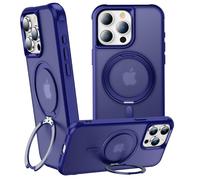 ZHOGTNEG 360°Magnetic Swivel Ring for iPhone 15 Pro Max Case-Blue | Built-in Metal Stand and Ring Holder,Magsafe Compatible,Military Grade Protection,Shock Resistant