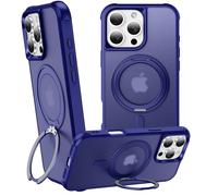 ZHOGTNEG 360° Magnetic Swivel Ring for iPhone 16 pro max case, Built-in Metal Stand and Ring Holder, Magsafe Compatible, Military Grade Protection, Shock Resistant - Blue