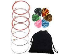 ZHome 6pcs Pure Copper Strings for Classical Guitar Strings - Steel Classic Acoustic Folk Guitar Parts Accessories+ 6 PCS Guitar Picks+Guitar Picks bag Good Service