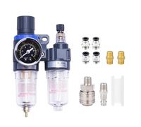ZHONG AN Compressed Air Water Separator with Oil Mist, Pressure Regulator for Compressor, 1/4 Inch Filter with Quick Coupling