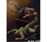 ZHONGFANG 1/35 Resin Figure Model kits GK North Vietnamese soldiers killed in Vietnam War 2 man scene collocation Unassembled and Unpainted kit 819