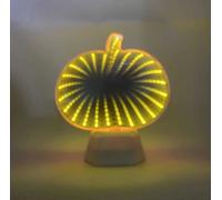 zhonghua 3D Mirror Night Light, Infinity Mirror Tunnel Light,LED Night Light 3D Mirror Light Tunnel Mirror Light (Pumpkin)