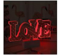 zhonghua 3D Mirror Night Light, Infinity Mirror Tunnel Light,LED Night Light 3D Mirror Light Tunnel Mirror Light (Love)
