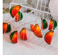 zhonghua Fruit String Lights, Lemon Slice String Lights, Strawberry String Lights Grape String Lights Watermelon String Lights (4.5M 30LED, Watermelon 2)