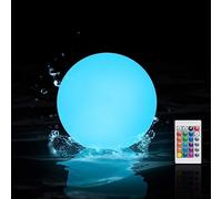 zhonghua LED Ball Mood Light, LED Grobe Mood Light Rechargeable LED Floating Pool Light Remote LED Decorative Light16 Color 6.8CM (1 Pack)
