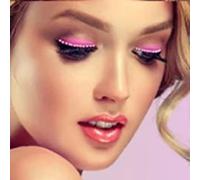 zhonghua LED Light False Eyelashes, 1 Pair LED Eyelashes Waterproof LED Light Eyelash Shining Eyeliner Charming Unique Eyelid Tape (Pink)