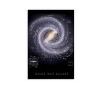 ZhonghuiBo Maps Of The Universe Milky Way Map Poster Poster Decorative Canvas Poster Wall Art Decor Living Modern Family Bedroom Decoration Poster 24x36inch(60x90cm) Unframe-style