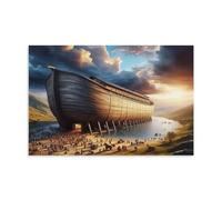 ZhonghuiBo Noah's Ark Canvas Art Poster Music Canvas Posters for Bedroom Wall Art Decor Posters & Prints 08x12inch(20x30cm) Unframe-style
