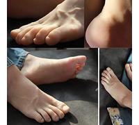 ZHONGJIUYUAN 1 Pair Simulation Lifisize 1:1 Silicone Male Man Feet Model Left&Right Photo Shoes Model Silicone Lifesize Male Mannequin Foot Display Jewerly Sandal Shoe Sock Display Art Sketch