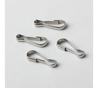 ZHONGJIUYUAN 100-PACK Mini Steel Spring para Cord Clip Lanyard Snap Hooks Lobster Claw Clasps, Durable Bright Silver Small Chain Purse Pulis Snap Clip for Lanyard Zipper Pull Id Card 32MM