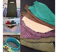 ZHONGJIUYUAN 6 Pieces 25x10cm Genuine Fish Skin Leather Piece For DIY Bag Belt Shoes Accessories (Random Color)