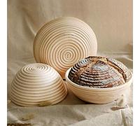ZHONGJIUYUAN 6 Pieces 5"(13CM) Round Rattan Basket Banneton Brotform Bread Dough Proof Tasting Basket Blossoming Baking Tools