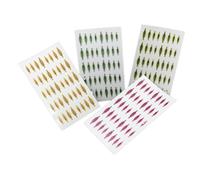 ZHONGJIUYUAN realistic gammarus shrimp backs fly tying thin skin scud backs segment wrap fly tying materials 4 Sheets(160pcs)