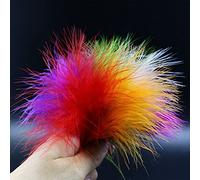 ZHONGJIUYUAN Turkey Marabou Blood Feathers Woolly Bugger Streamers Fly Tying Feather Materials,10 color, 100pcs