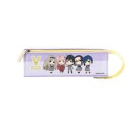 Zhongkaihua 02/Zero Two Anime Print Pencil Case 5.5 * 19.5 cm Large Capacity Cute Cartoon Print Pencil Bag for Children's Boys and Girls