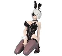 Zhongkaihua 2B Figure No.2 Type B Model Kneeling 2B Yorha Action Figure Statue Anime Bunny Girl Ornaments Collectable Decorations Gifts 15CM PVC