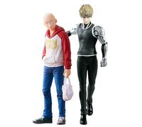 Zhongkaihua 2PCS One Punch Man Genos Figure Statue Saitama Action Figure Anime PVC Model Desktop Ornaments Collectable