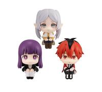 Zhongkaihua 3 Pcs Frieren: Beyond Journey's End Mini Statue - Look Up Figure With Stark and Fern Sitting - Anime Desktop Decorate Collections