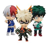 Zhongkaihua 3Pcs MHA Figure Midoriya Izuku & Bakugou Katsuki & Todoroki Shouto Figure Anime Action Figure, 3.93 inchï¼ŒPvc Figurine Home Ornament Christmas Decoration Birthdays Gift