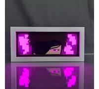 Zhongkaihua Aizen Sosuke Anime 3D Paper Carving Light Box RGB 7 Color Changing Anime Paper Sculpture Table Lamp for Bedroom Decor Bedside Lamp
