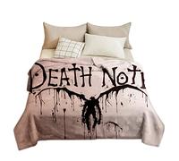 Zhongkaihua Anime Blanket DEATH NOTE Figure Printed Flannel Blanket Light Yagami/Misa Amane Soft Blanket for Bed Sofa Nap