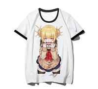 Zhongkaihua Anime Boku No Hero Academia Shirts Toga Himiko T-Shirt Short Sleevee Top, Summer Breathable T-Shirt Anime My Hero Academia Round Neck Short Sleeve 3D Printed Casual T-Shirt