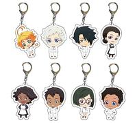 Zhongkaihua Anime Cartoon The Promised Neverland Anime Hanging Chain - Student Bag Pendant Hanging Car Keyring Toy Lovers Cute Key Chain 8 Pcs