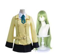 Zhongkaihua Anime Code Geass: Lelouch of The Rebellion Cosplay Costume C.C Cosplay JK Uniform Full Sets Includes Shirt, Pleated Skirt,Jacket, Tie,Belt