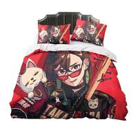Zhongkaihua Anime Dan Da Dan Bedding 3 Piece Set, Dan Da Dan Merch Anime Characters 3D Printed Bedding Double Single King Size Duvet Pillow Cover Home Decorative