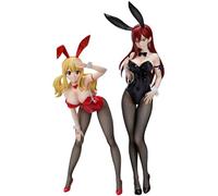 Zhongkaihua Anime Figures Fairy Tail Erza/Lucy Figure PVC Model Statue Anime Bunny Girl Action Figure Collection Ornaments Desktop Decoration