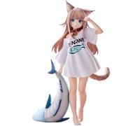 Zhongkaihua Anime Figures Original Character Catgirl Kinako Figure Model Statue 21CM PVC Tiger Pajamas Style Action Figure Desktop Decoration Ornaments