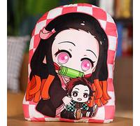 Zhongkaihua Anime Kamado Tanjiro Cushion Plush Pillows, 45CM Kamado Nezuko 3D Printed Plush Soft Comfortable Stuffed PP Cotton Nap Pillow Home Decoration