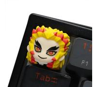 Zhongkaihua Anime Keycaps Rengoku Kyoujurou Figure Resin Keycap Custom Cute Cartoon Gaming Keyboard Mechanical Caps Personalization